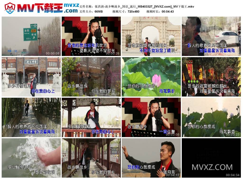 张洪涛-故乡啊故乡_国语_流行_MB403327